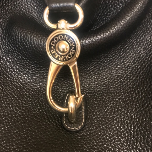 Dooney and Bourke EUC Lucca Leather Logo Hook Lock Hobo Dandelion Bag - Picture 4 of 7